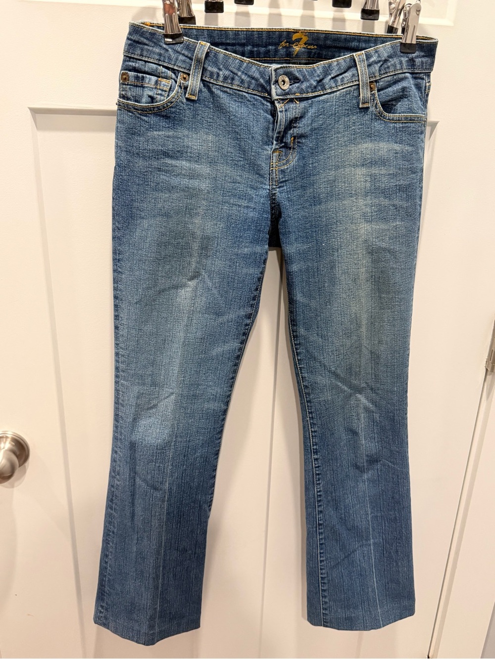 Seven7 for Express Size 30 Super Low Stretch Bootcut Jeans Y2K